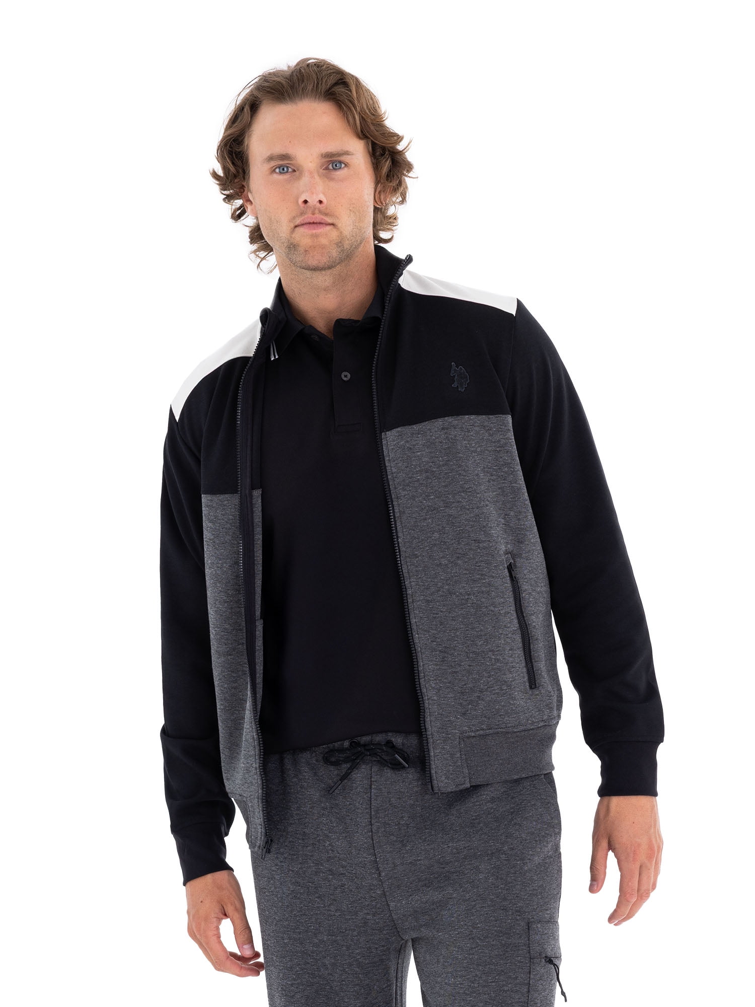 London Fog Men's Golf Jacket, Cement Color, Interior Pockets