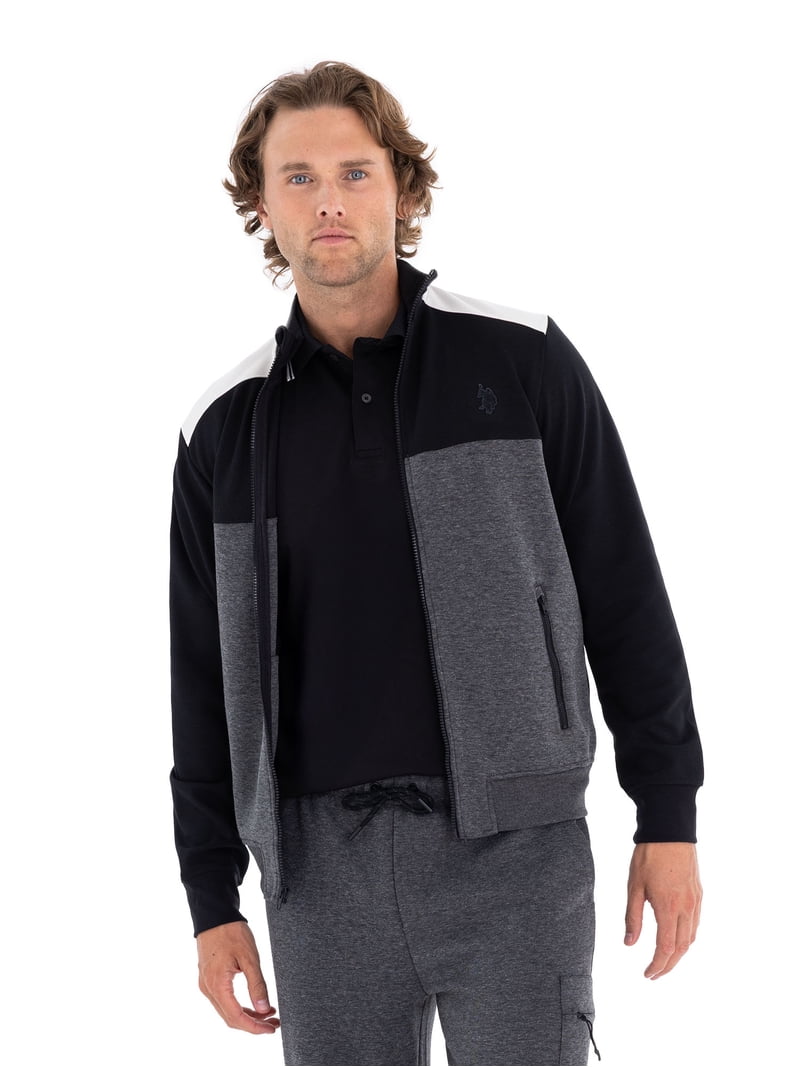 U.S. Polo Assn. Men's Colorblock Sport Track Jacket - Walmart.com