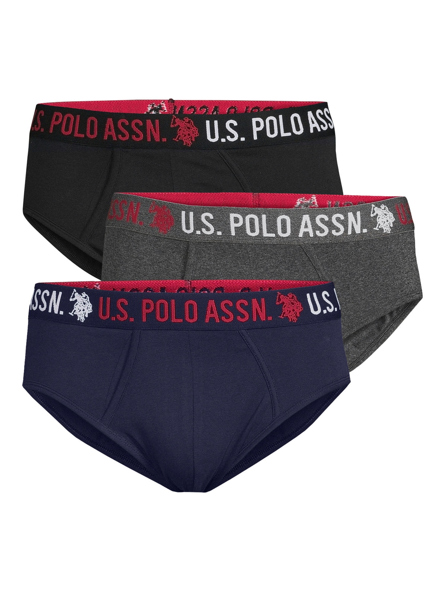 U.S. Polo Assn. Men's Cotton Stretch Briefs Underwear, 3-Pack