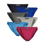 U.S. Polo Assn. Mens Cotton Stretch String Bikini Underwear, 6-Pack