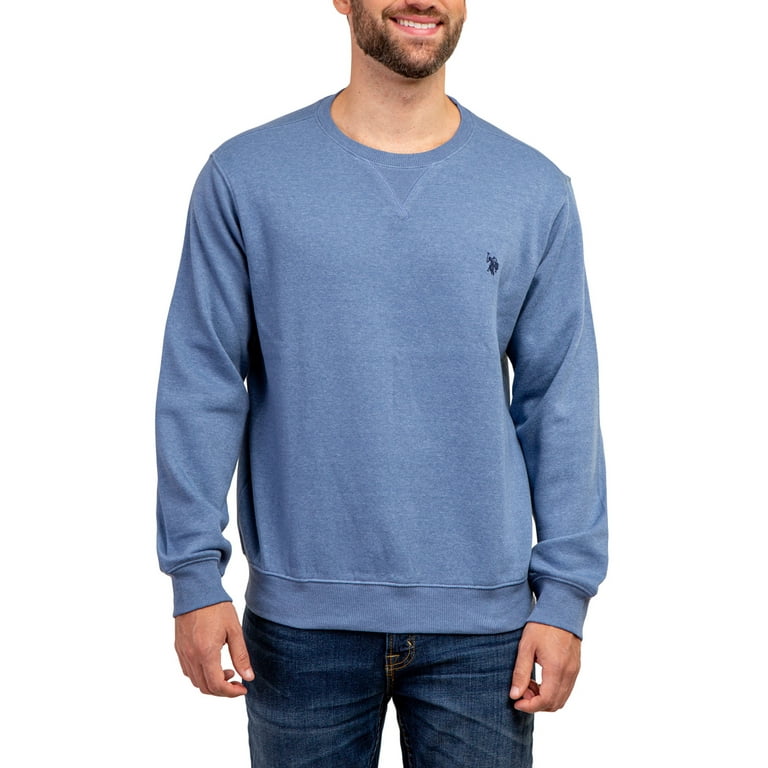 Blue polo crewneck sweatshirt sale