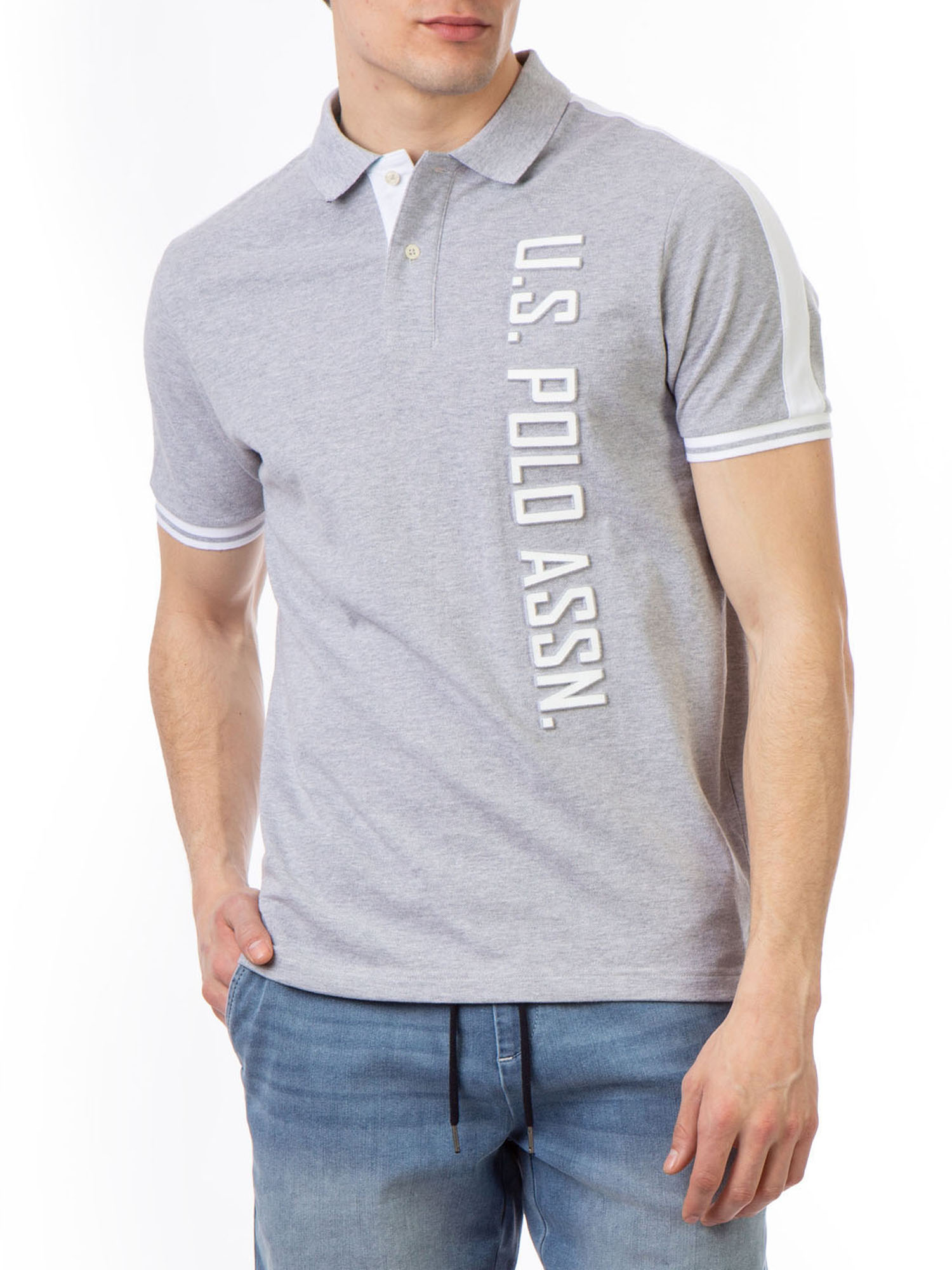 U.S. Polo Assn. Men's Embossed Logo Pique Polo Shirt - image 1 of 5