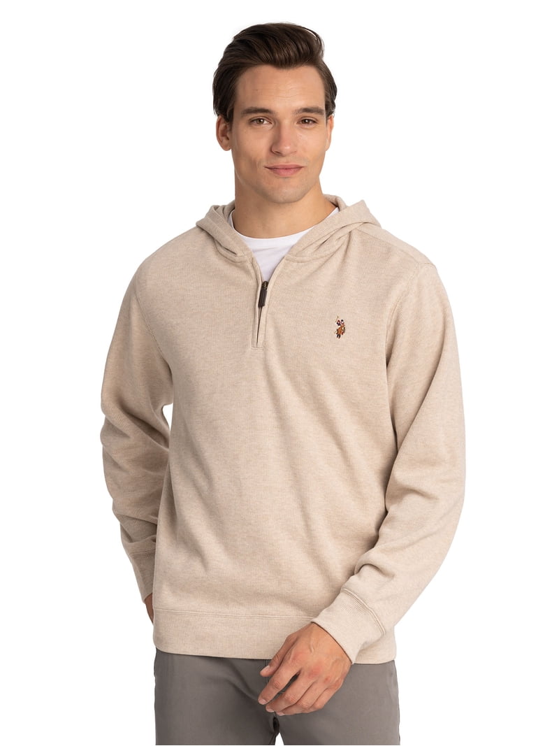 U.S. Polo Assn. Men's Flatback Quartzip Hoodie - Walmart.com