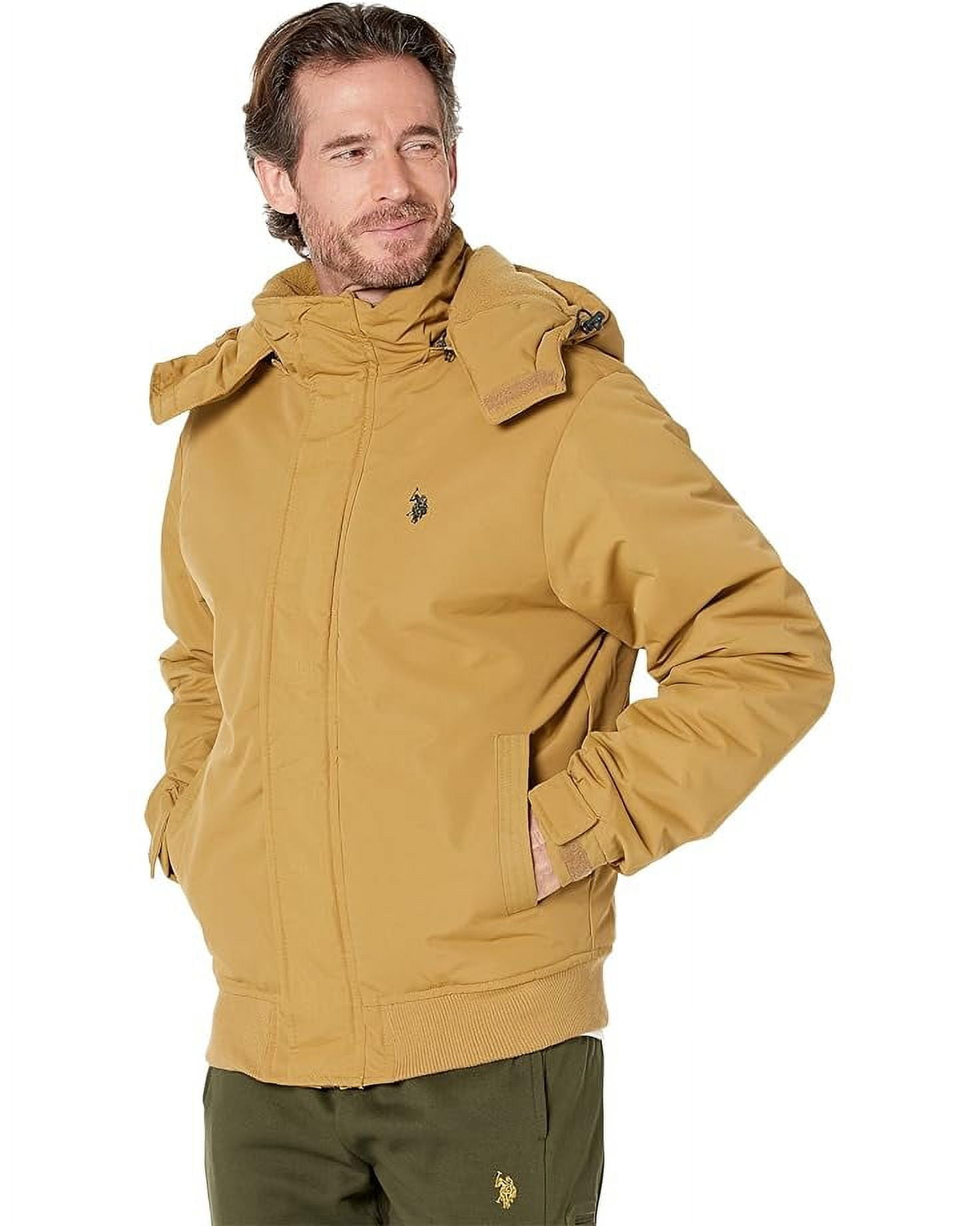 U.S. Polo Assn. Men's Fleece Lined Winter Short Snorkel Jacket, Coyote ...