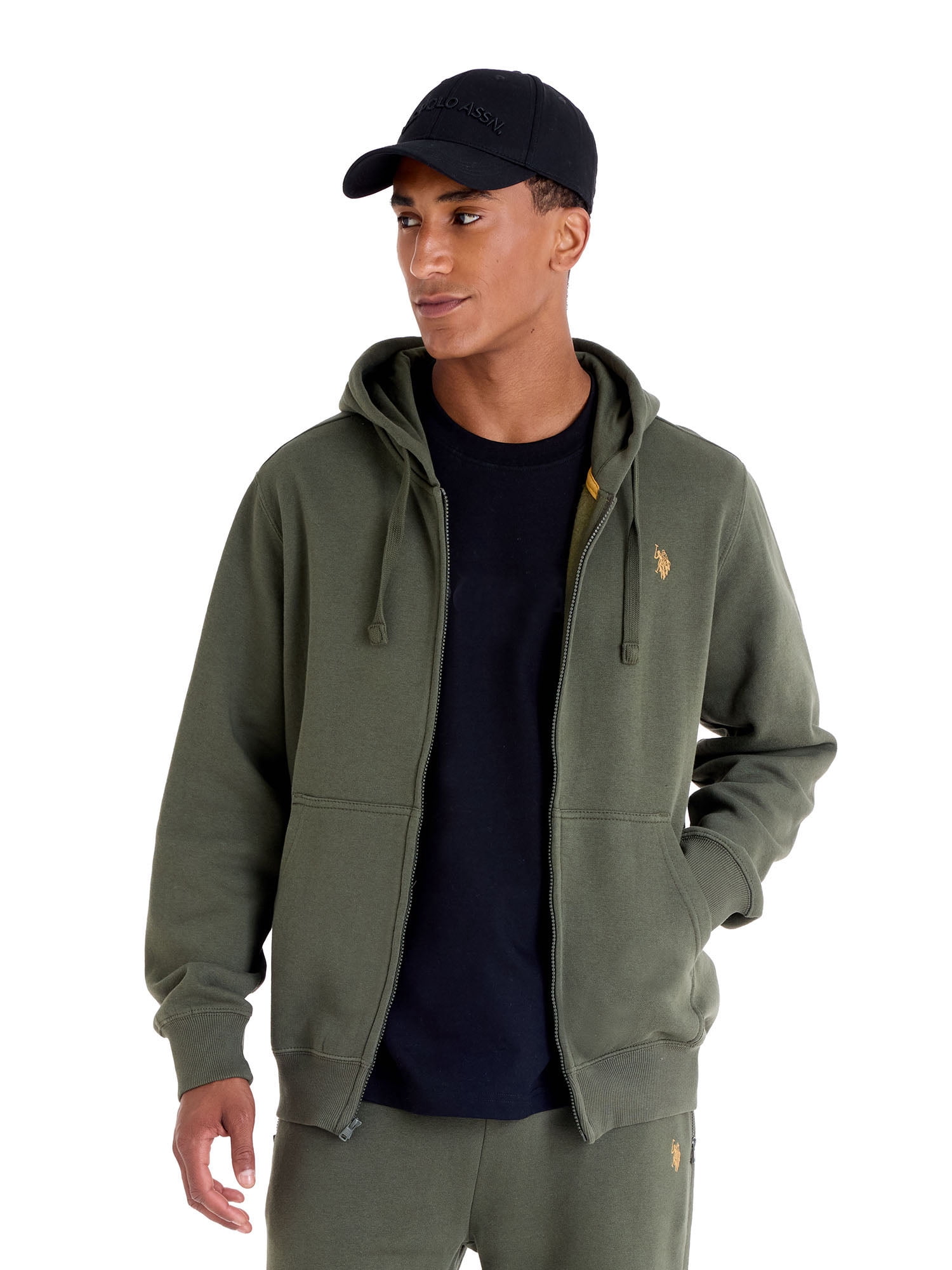 U.S. Polo Assn. Men's Everyday Full Zip Fleece Hoodie - Walmart.com