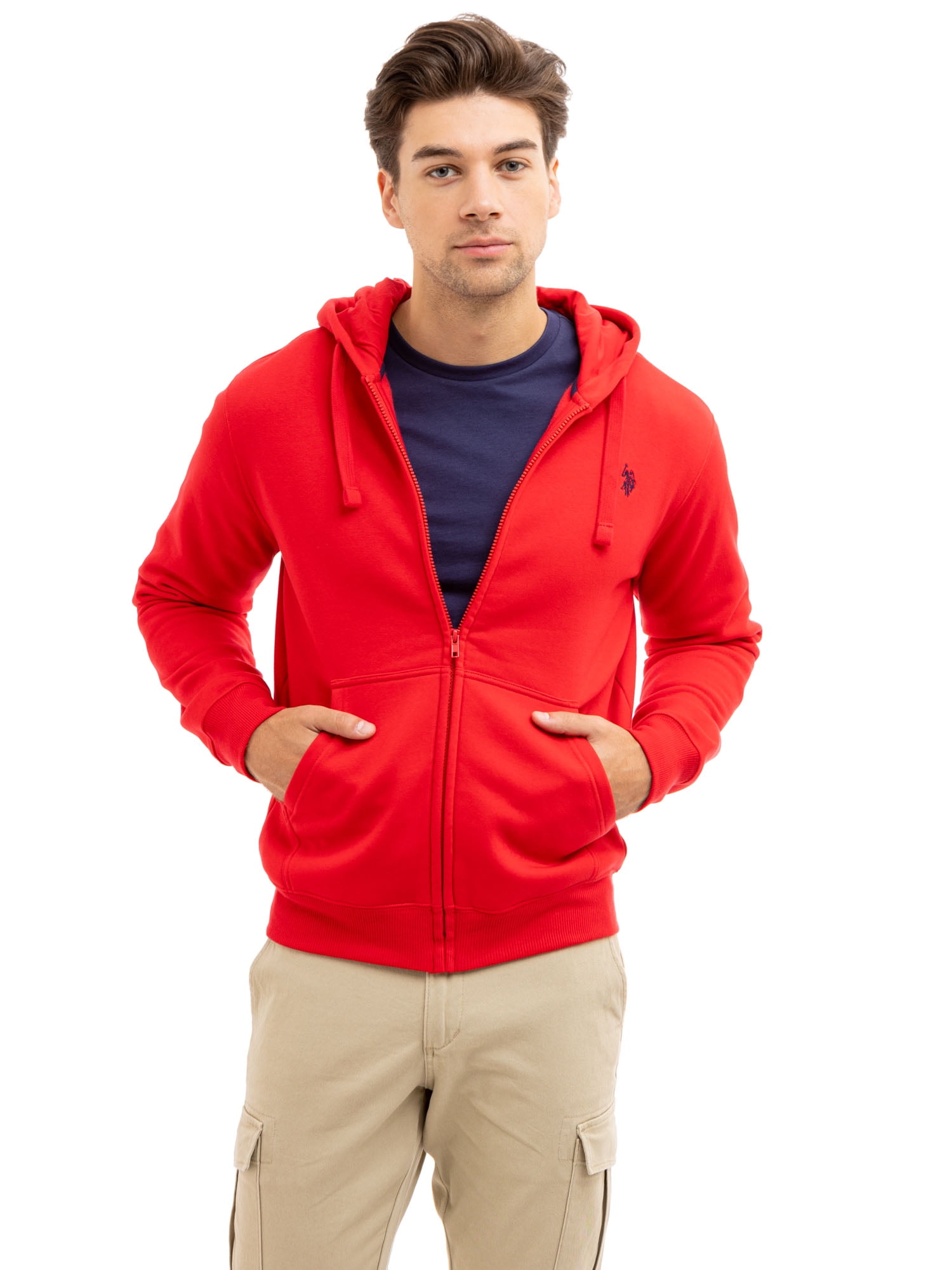 U.S. Polo Assn. Men's Everyday Full Zip Fleece Hoodie - Walmart.com