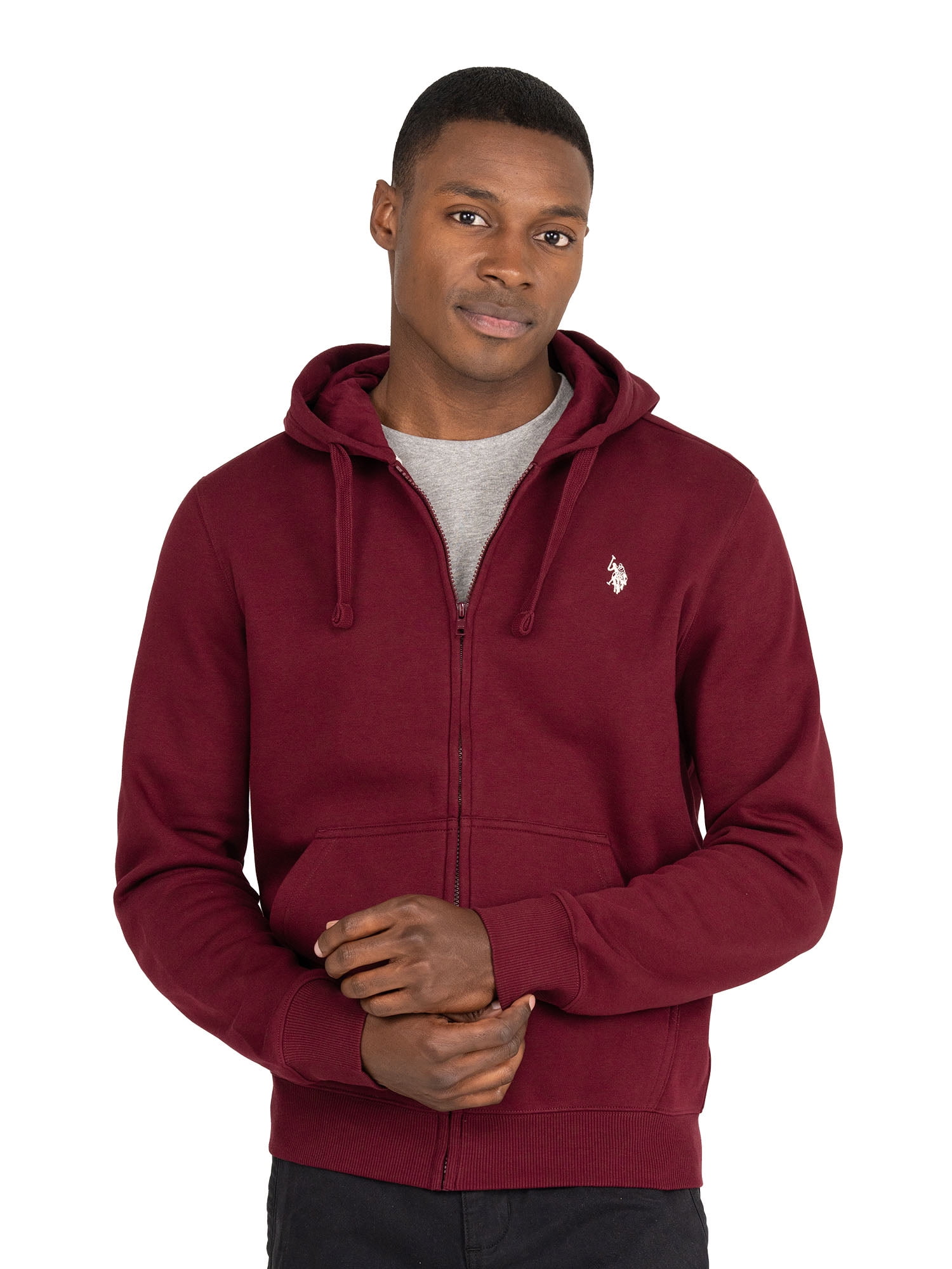 U.S. Polo Assn. Men's Full Zip Fleece Hoodie - Walmart.com