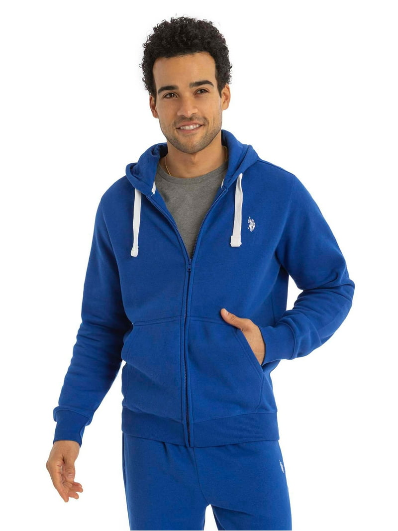 Polo Men's Sporty Casual Full Zip Fleece Hoodie with