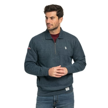 U.S. Polo Assn. Men's Industrial Quarter Zip Fleece Pullover