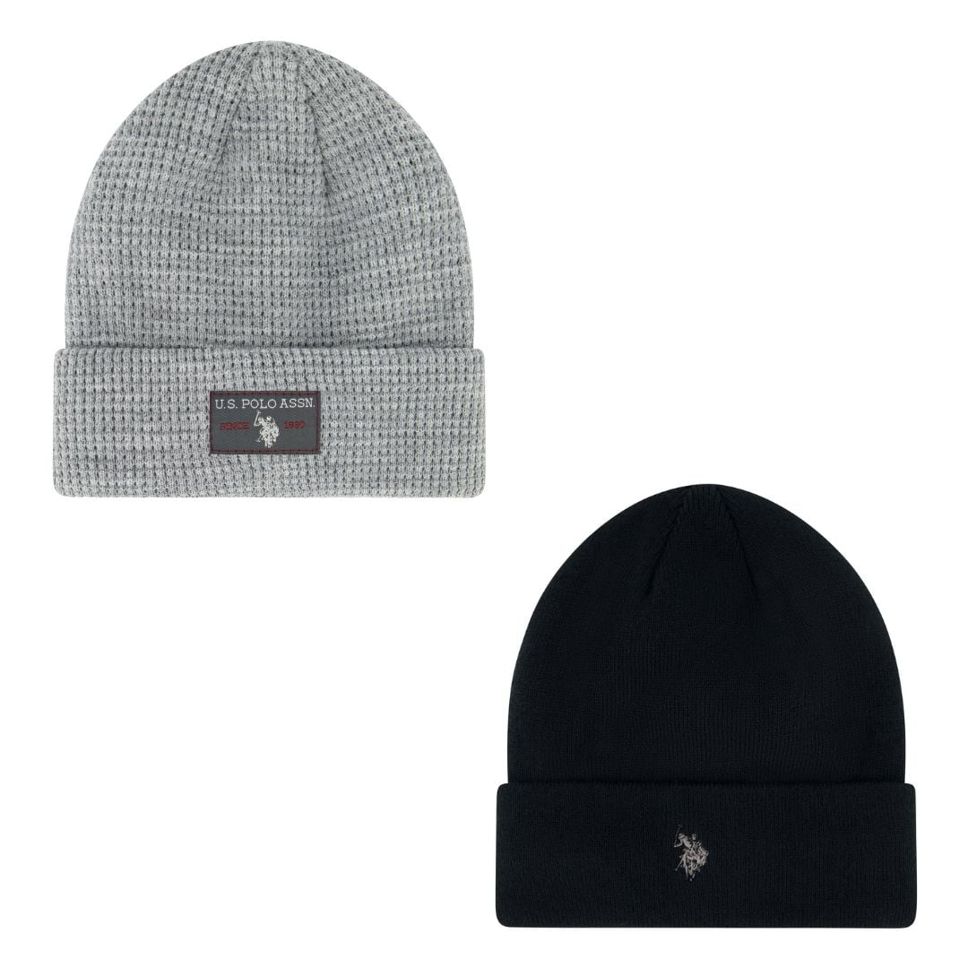 U.S. Polo Assn. Men's 2-Pack Knit Beanies