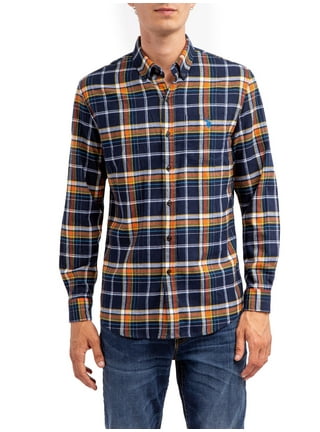 LANBAOSI Flannel Shirt for Men Long Sleeve Casual Button Down Work