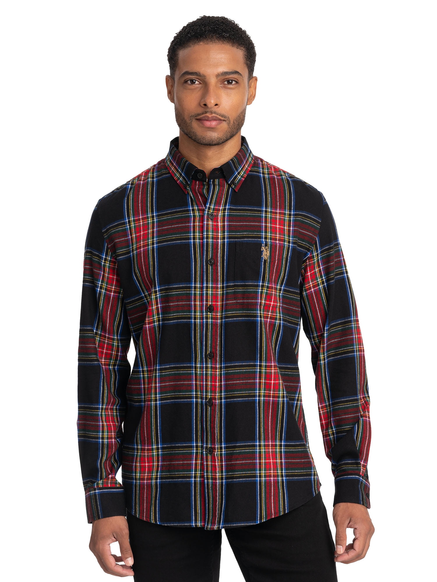 Polo Assn Red Plaid Polo Button Down Buy Polo Denim Short Sleeve