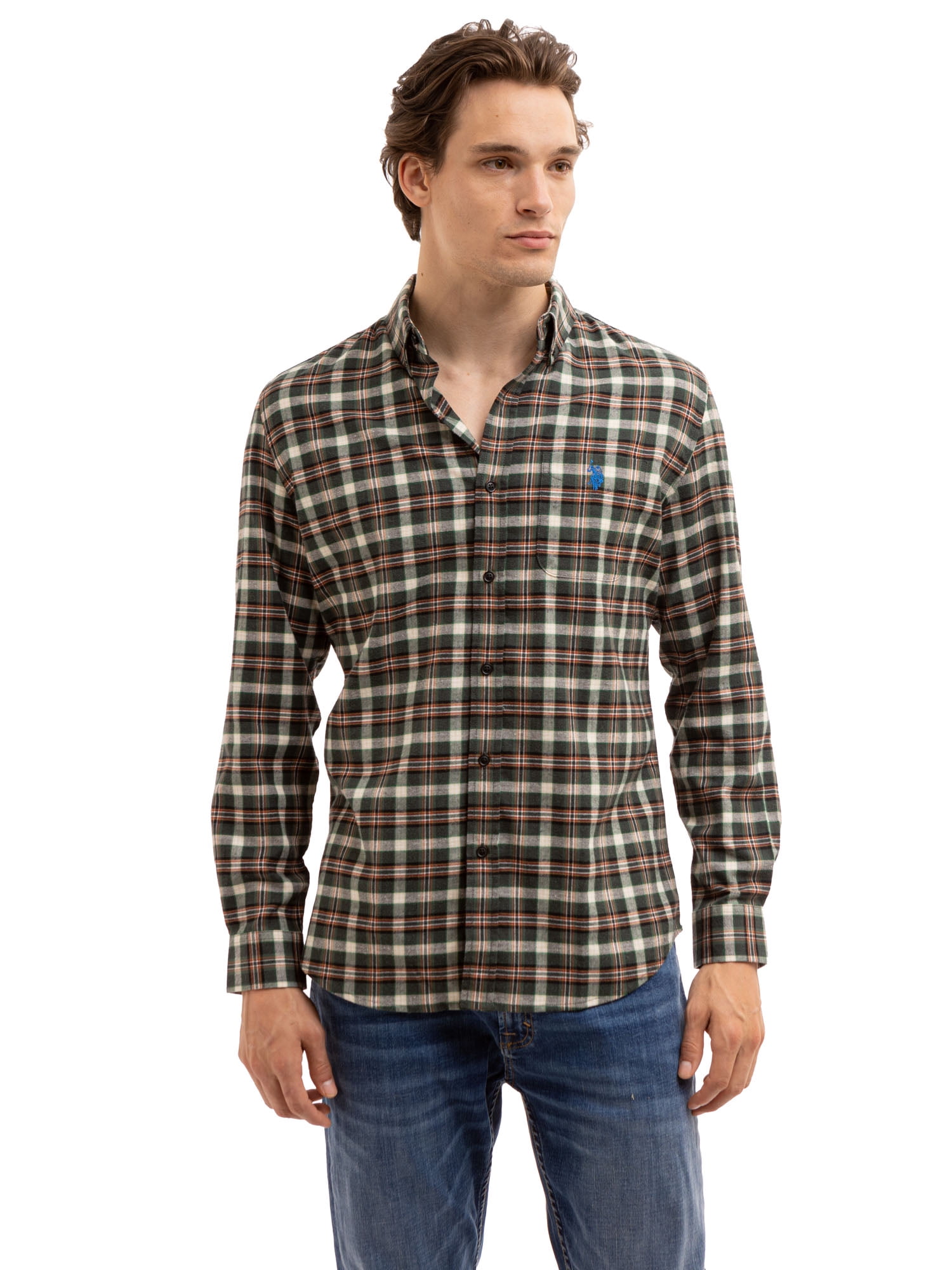 U.S. Polo Assn. Men's Long Sleeve Buttondown Shirt - Walmart.com
