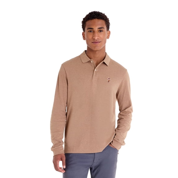 U.S. Polo Assn. Men's Long Sleeve Interlock Polo