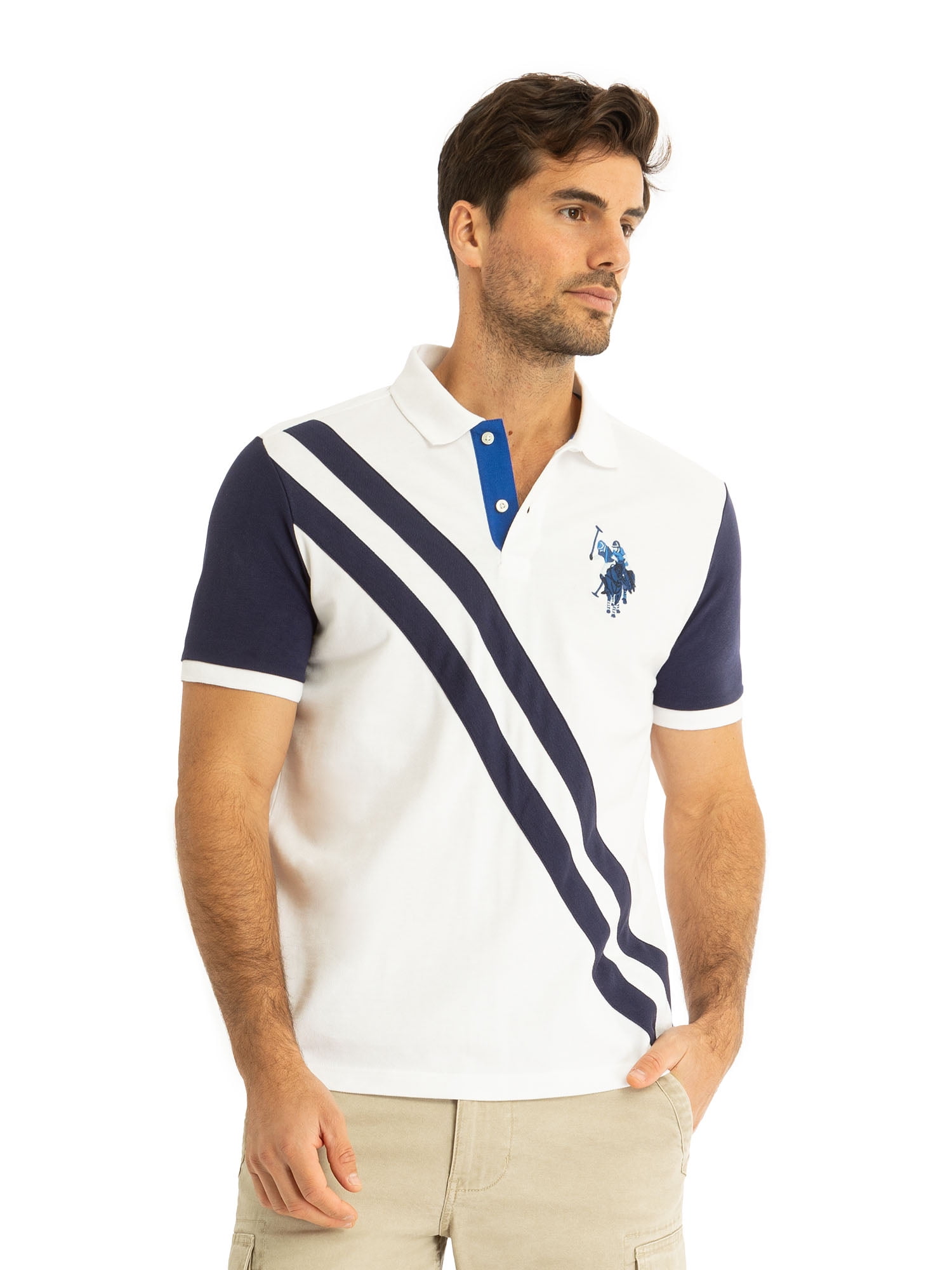 U.S. Polo Assn. Men's Novelty Polo Shirt - 100% Cotton Pique