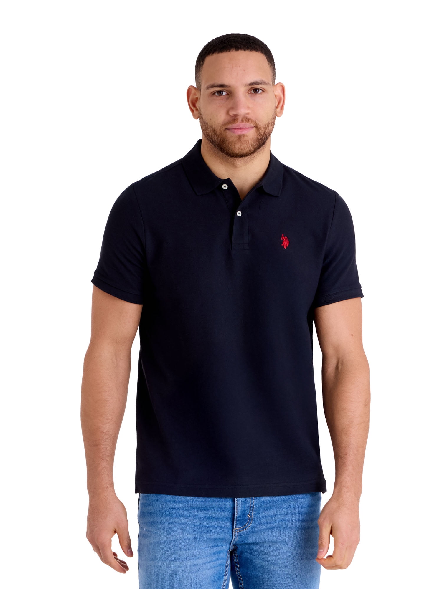 U.S. Polo Assn. Men's Performance Pique Polo Shirt, Casual Short
