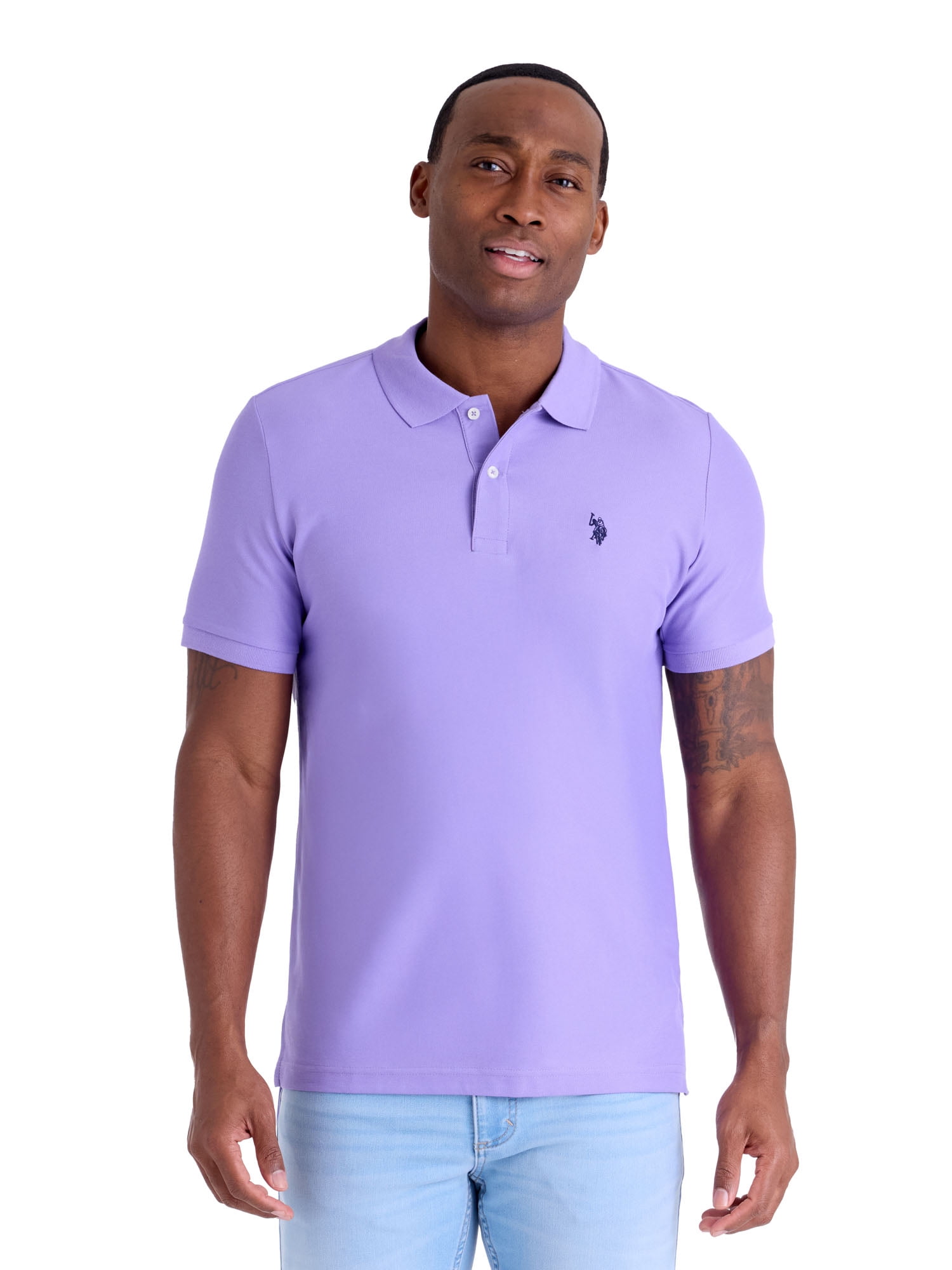 U.S. Polo Assn. Men's Performance Pique Polo Shirt, Short Sleeve