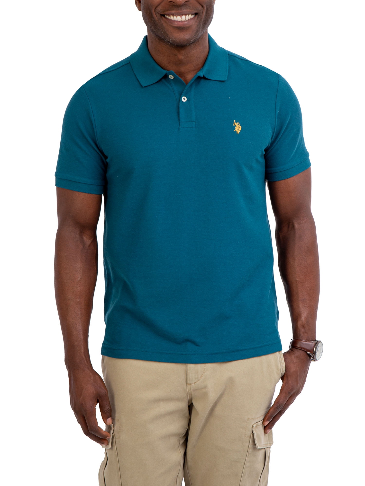 U.S. Polo Assn. Mens Solid Pique Polo With Small Pony