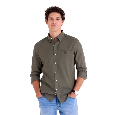 U.S. Polo Assn. Men's Poplin Long Sleeve Button-Down Shirts