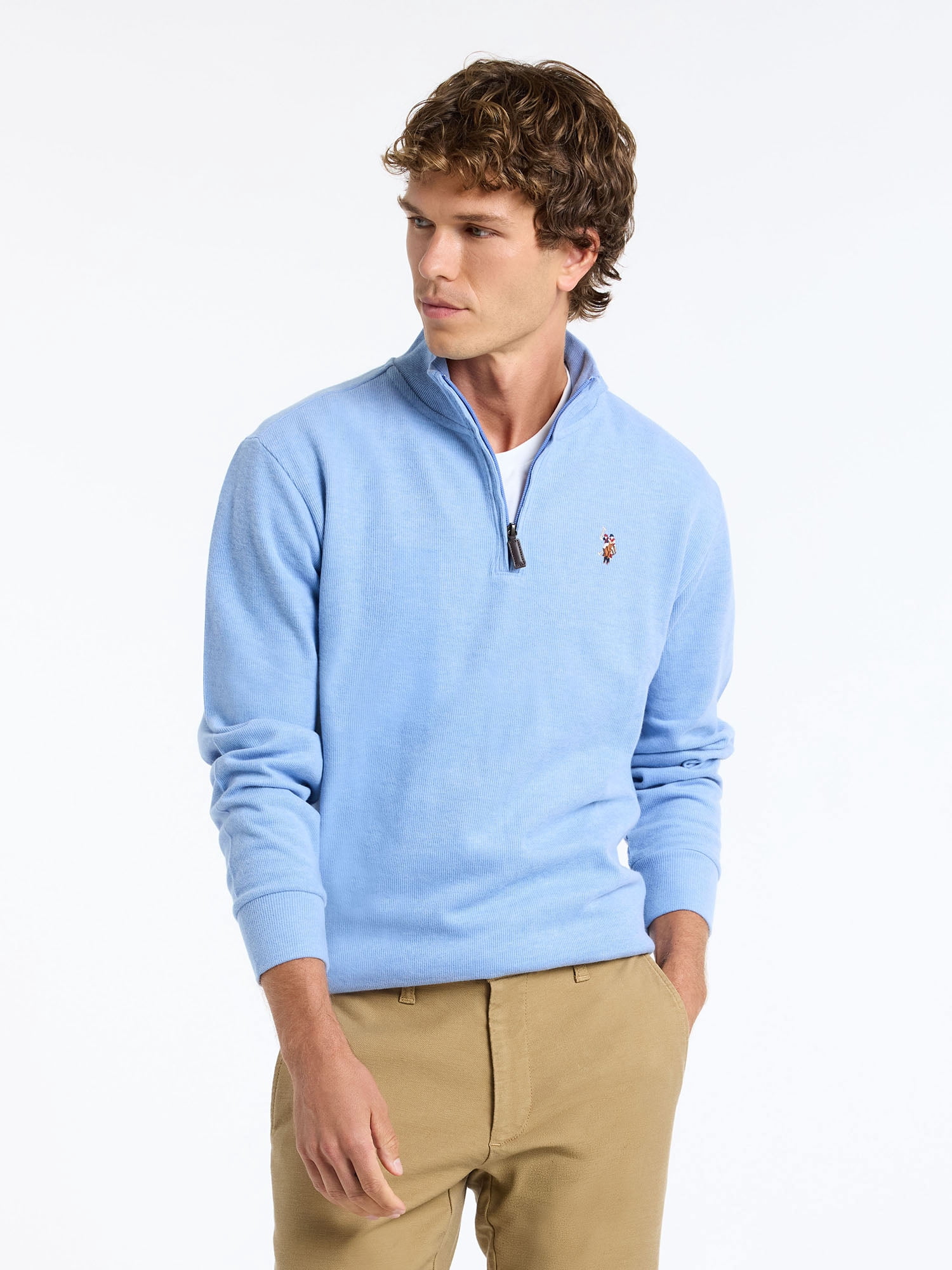 U.S. Polo Assn. Men's Quarter Zip Flatback