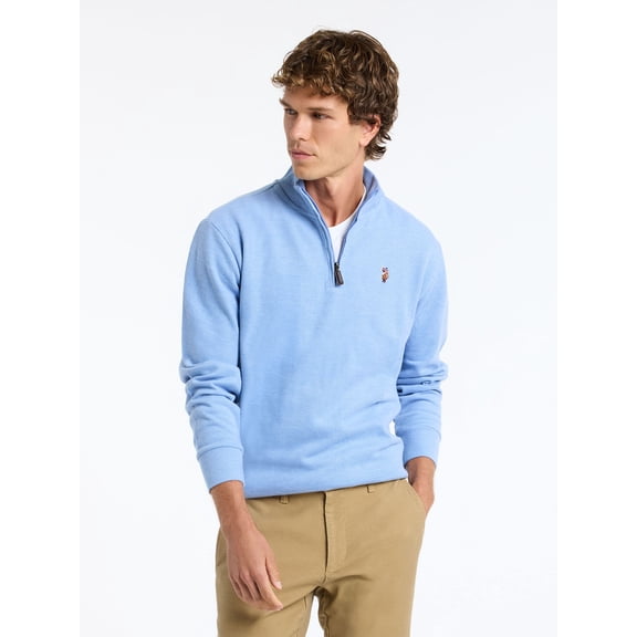 U.S. Polo Assn. Men's Quarter Zip Flatback