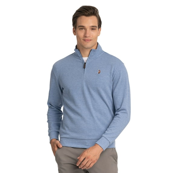U.S. Polo Assn. Men's Quarter Zip Flatback