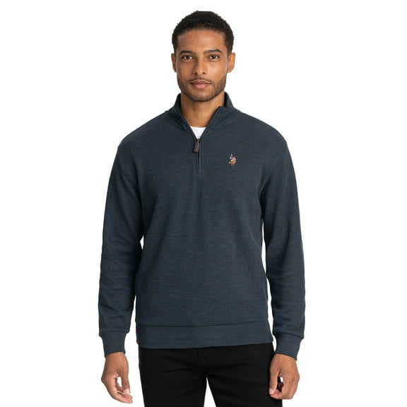 U.S. Polo Assn. Men's Quarter Zip Flatback