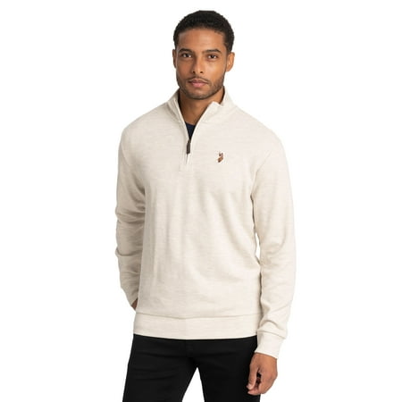 U.S. Polo Assn. Men's Quarter Zip Flatback