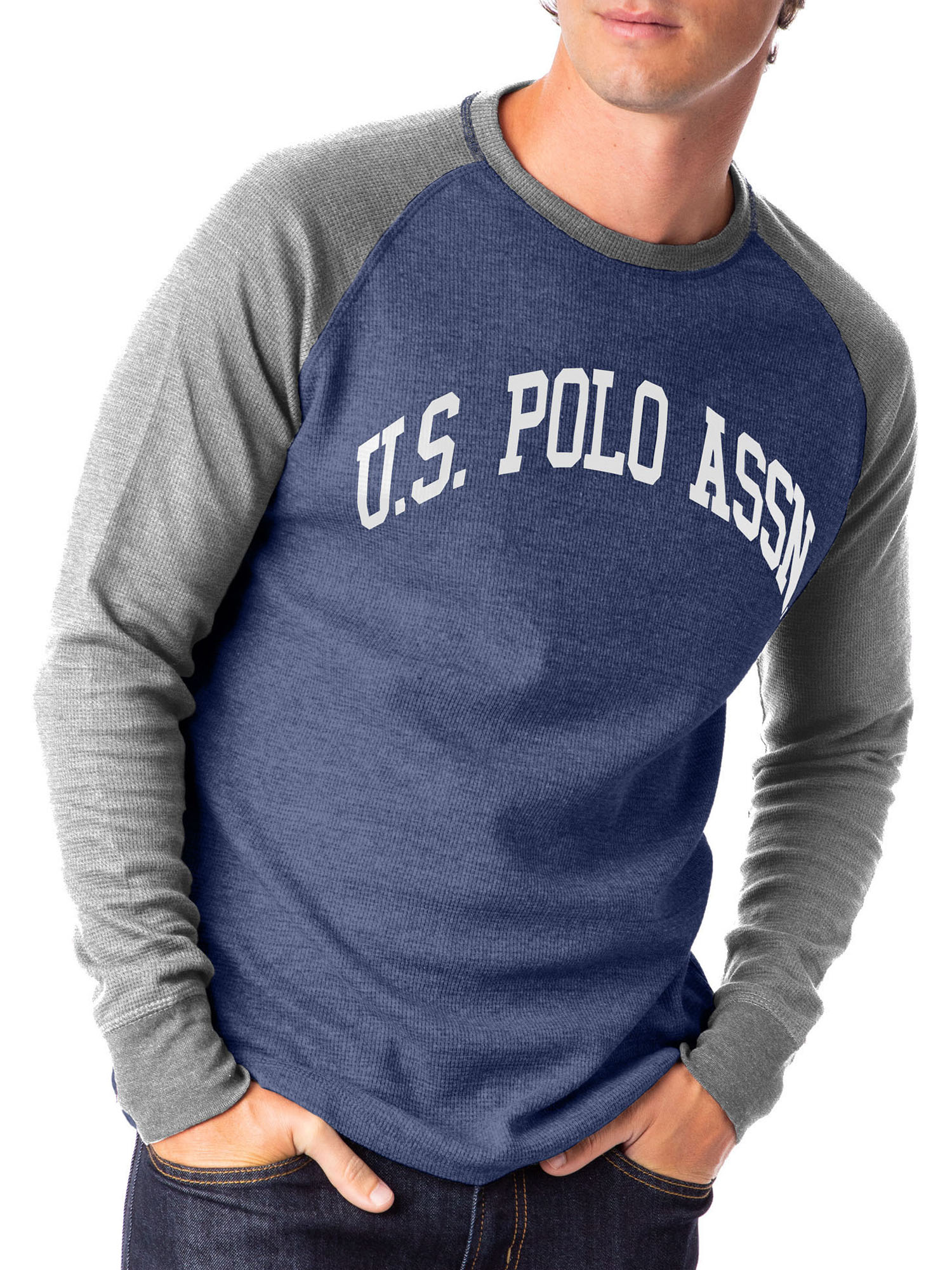 U.S. Polo Assn. Men's Raglan Sleeve Thermal Crew Tee - image 1 of 3