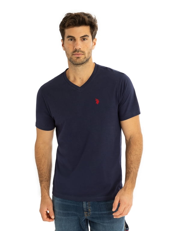 Men's Basic Short Sleeve V-Neck T-Shirt