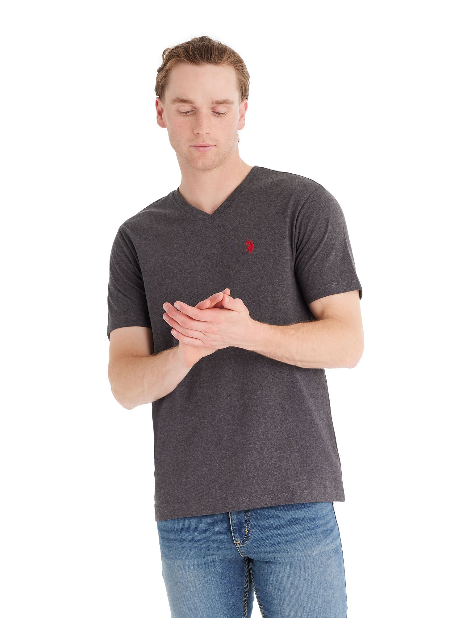 U.S. Polo Assn. Men's Basic Short Sleeve V-Neck T-Shirt