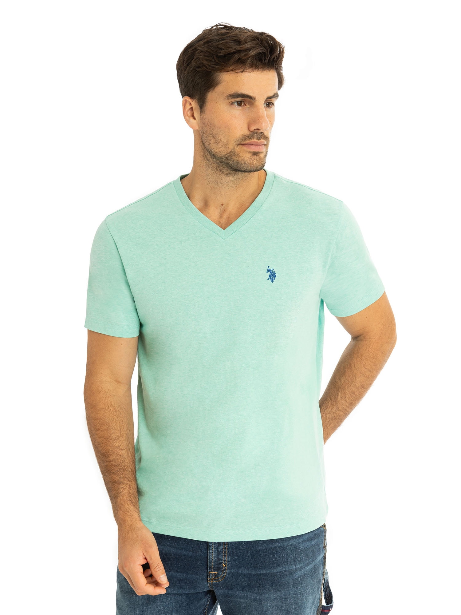 Wine Slim Fit V Neck Men's T-Shirt by Being Human Clothing