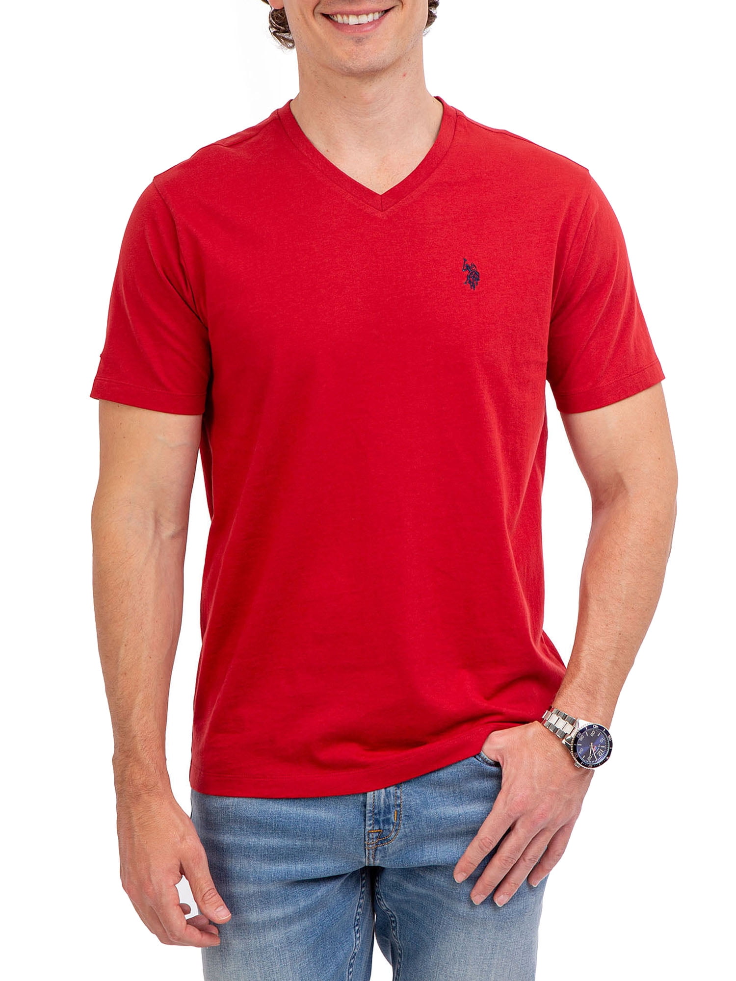 U.S. Polo Assn. Men's Basic Short Sleeve V-Neck T-Shirt