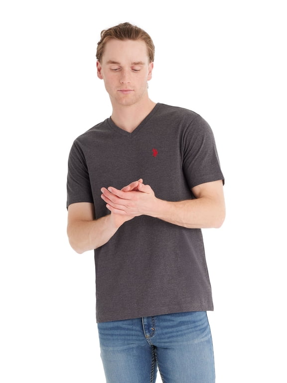 Men's Basic Short Sleeve V-Neck T-Shirt