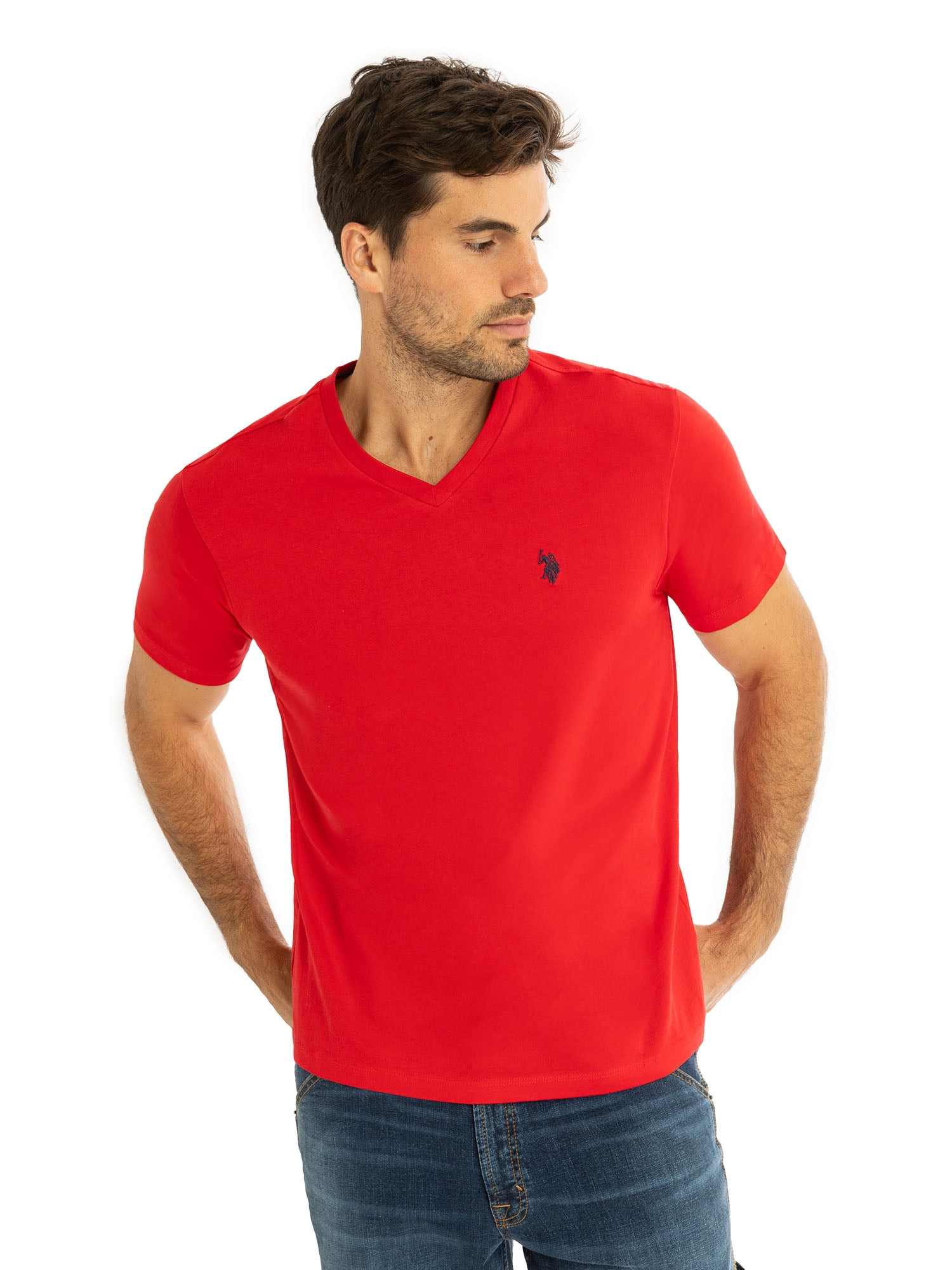 U.S. Polo Assn. Men's Basic Short Sleeve V-Neck T-Shirt