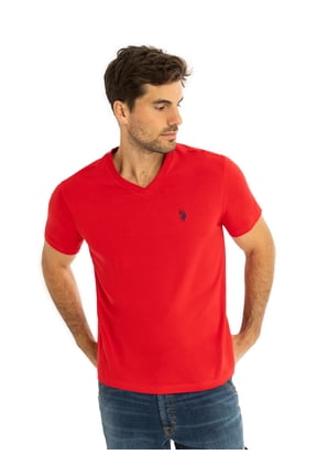 Men's Basic Short Sleeve V-Neck T-Shirt