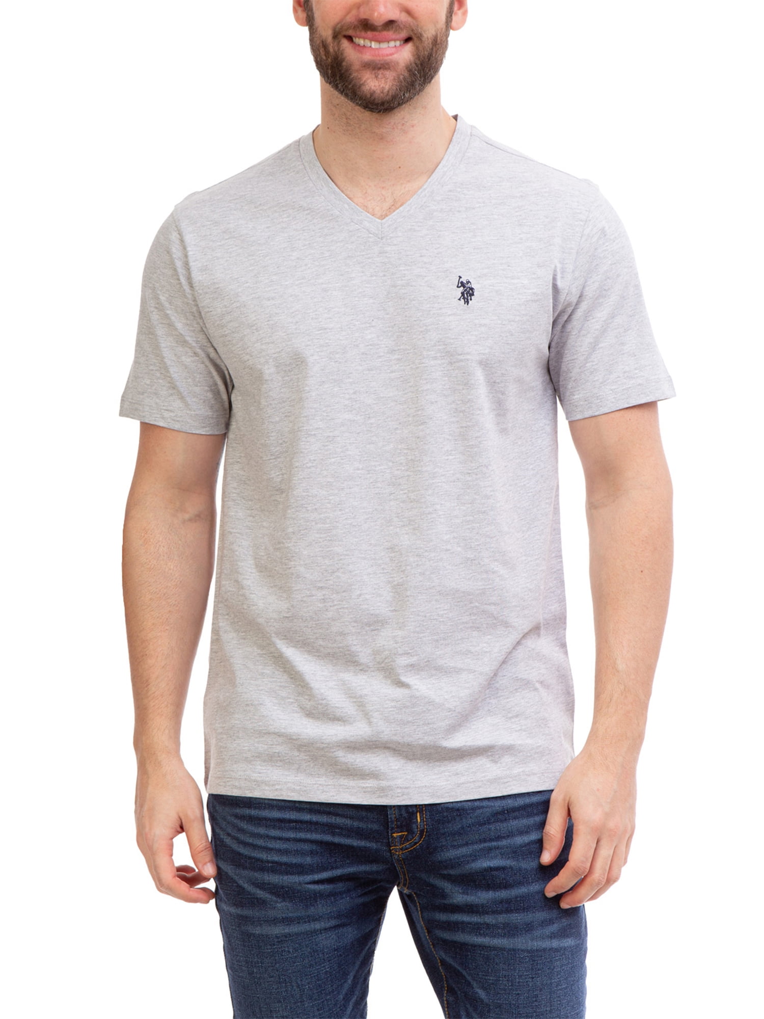 U.S. Polo Assn. Mens Short Sleeve V-Neck Tee - Walmart.com