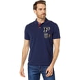thumbnail image 1 of U.S. Polo Assn. Men's Slim Fit Multi Patch Pique Polo Shirt, Classic Navy, X-Large, 1 of 3