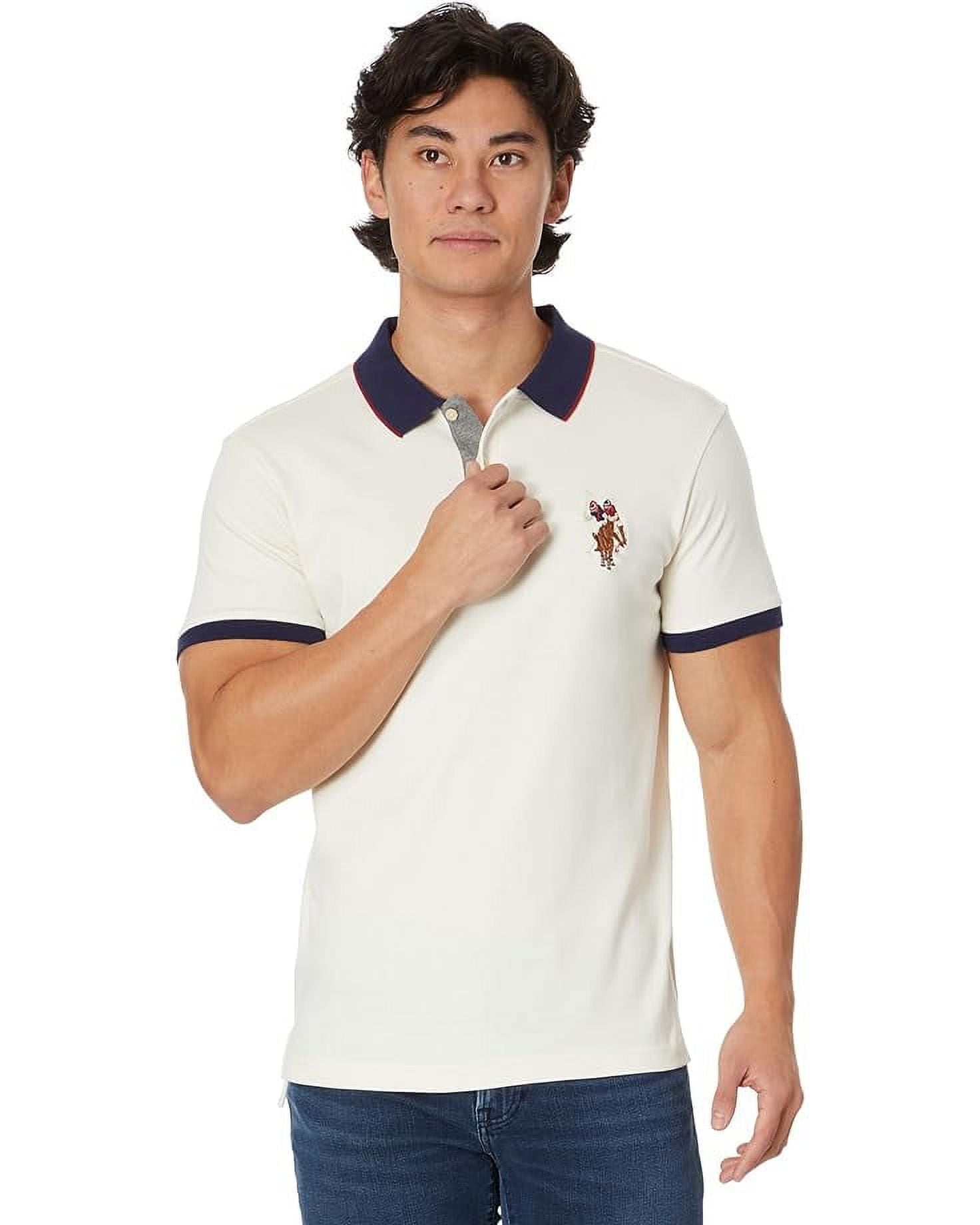 s*n様 POLO SPORT Polo Shirt MADE IN USA X U.S. Polo Assn. Men's Slim Fit Multicolor Interlock Polo