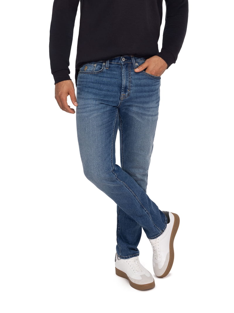 U.S. Polo Assn. Men's Slim Straight 5-Pocket Denim Jean - Walmart.com