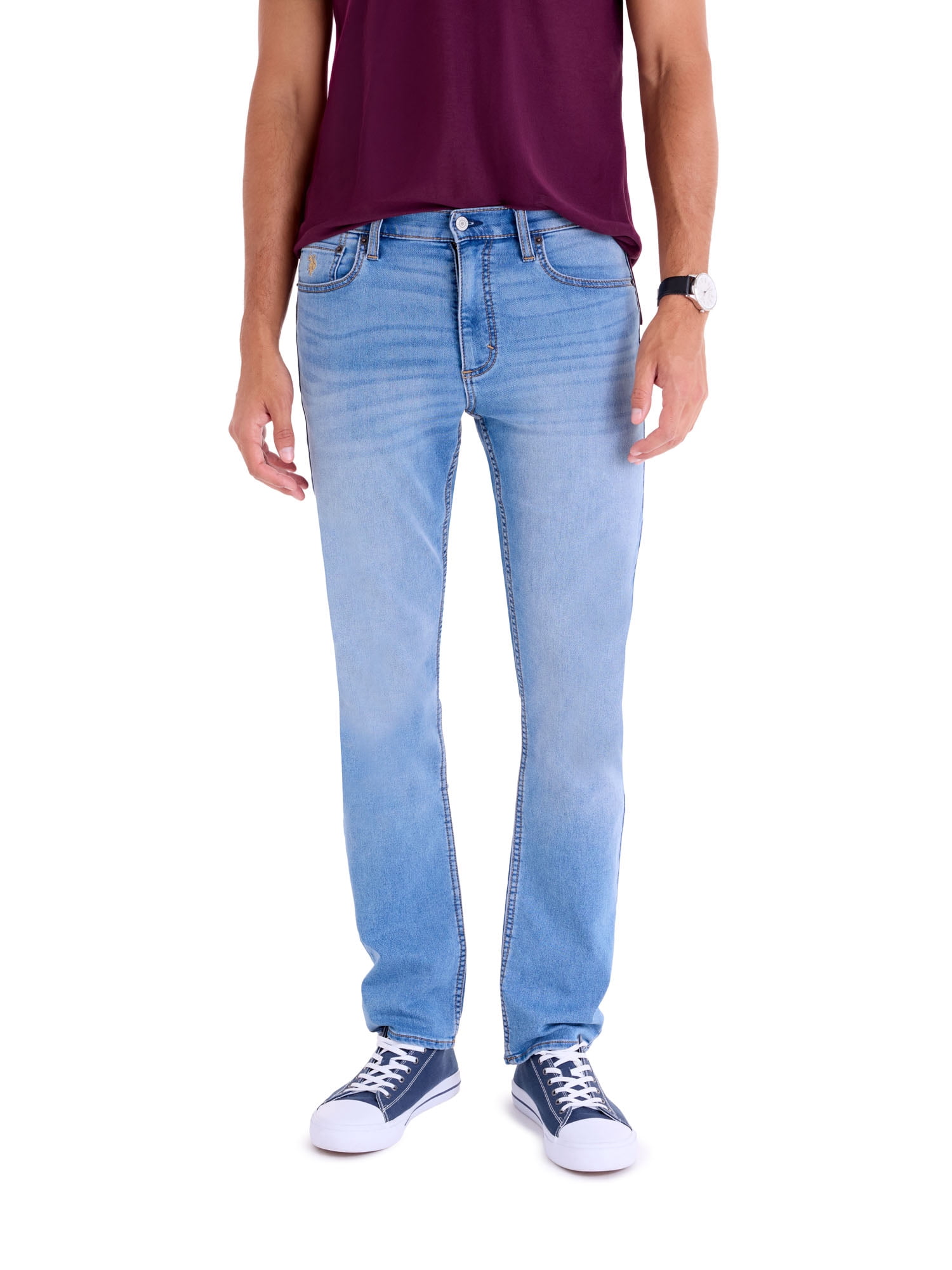 U.S. Polo Assn. Men's Slim Straight Knit Denim Jean