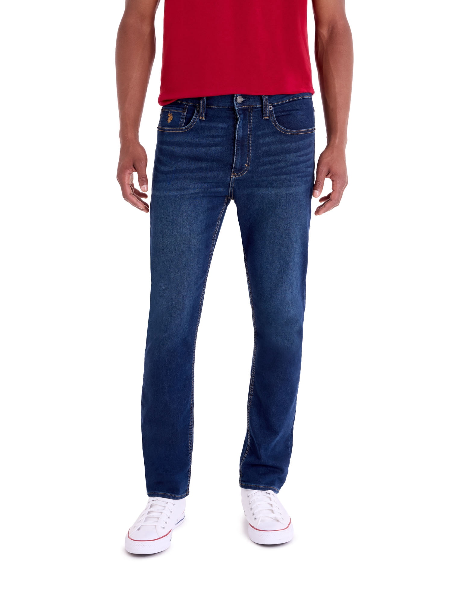 U.S. Polo Assn. Men's Slim Straight Knit Denim Jean