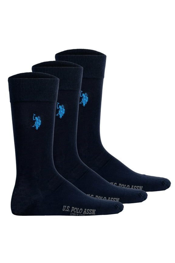 Men's Socks, 3-Pack - Business Socks, Cotton Mix Navy 43-46 (9-11 Uk)