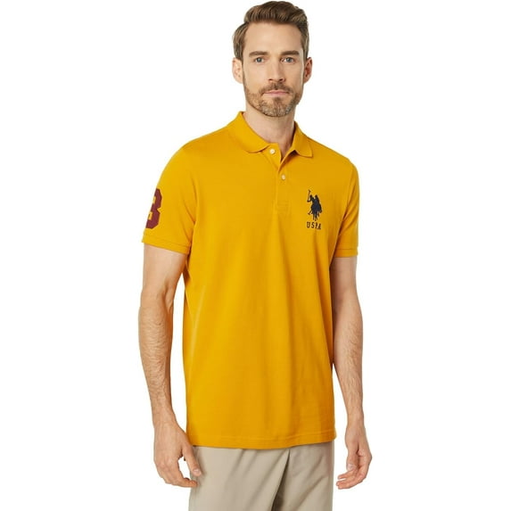 U.S. Polo Assn. Men's Solid Pique Polo Shirt-DUTG-S