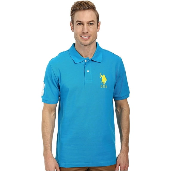 U.S. Polo Assn. Men's Solid Pique Polo Shirt TLBL-L