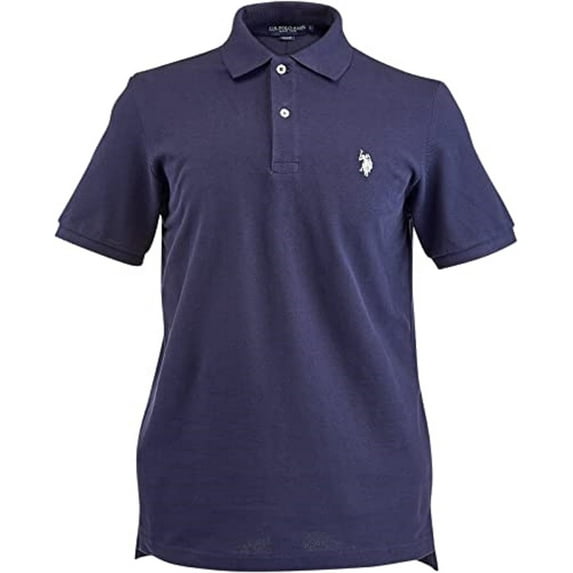 U.S. Polo Assn. Men's Solid Polo With Small Pony, Classic Navy/White, Small