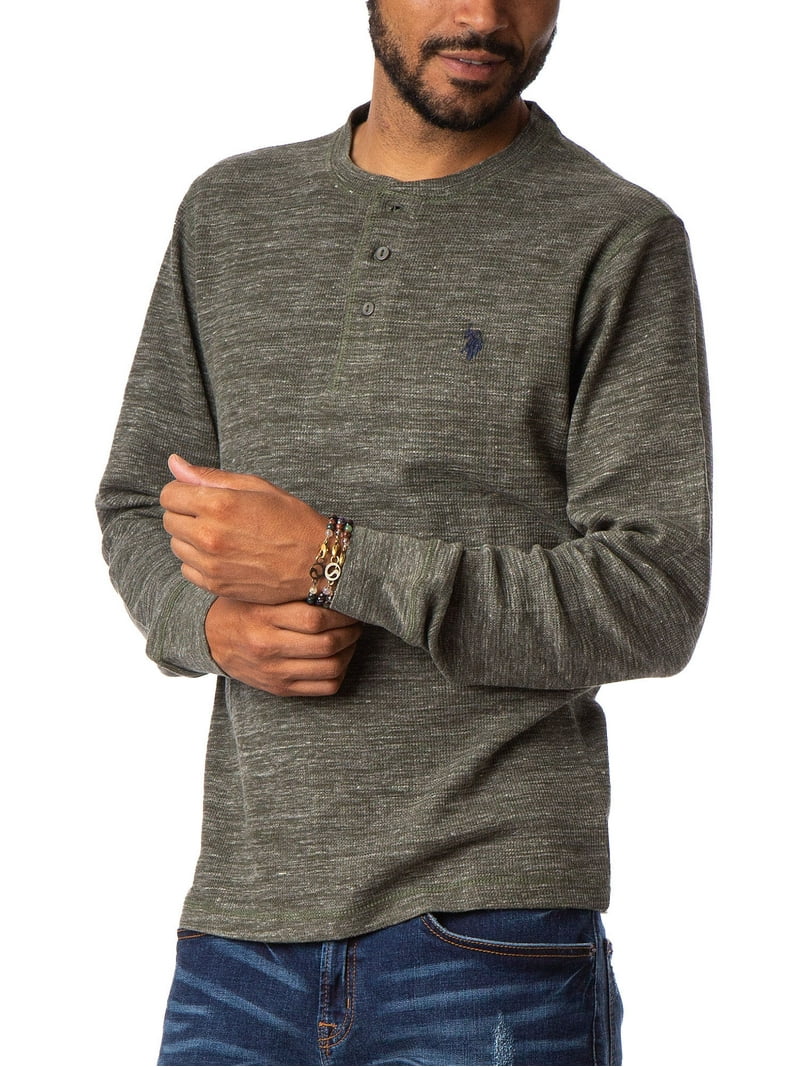 Polo Men's Space Dye Thermal Henley