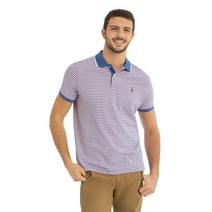 U.S. Polo Assn. Men's Stripe Interlock Polo Shirt
