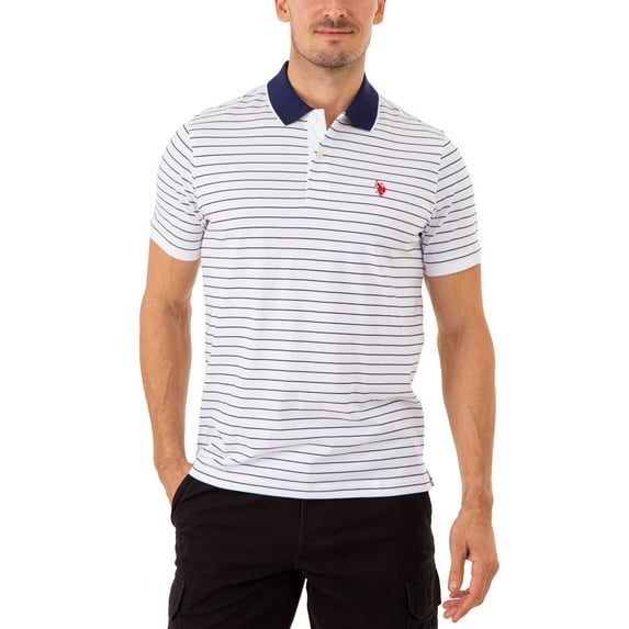 U.S. Polo Assn. Men's Stripe Jersey Polo Shirt