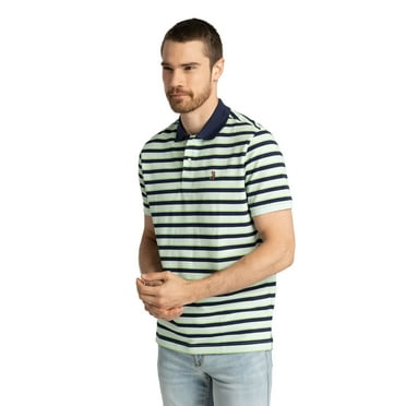 U.S. Polo Assn. Men's Stripe Pique Polo Shirt